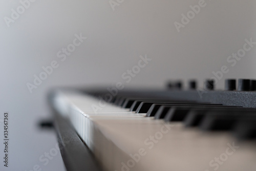 blurry digital piano