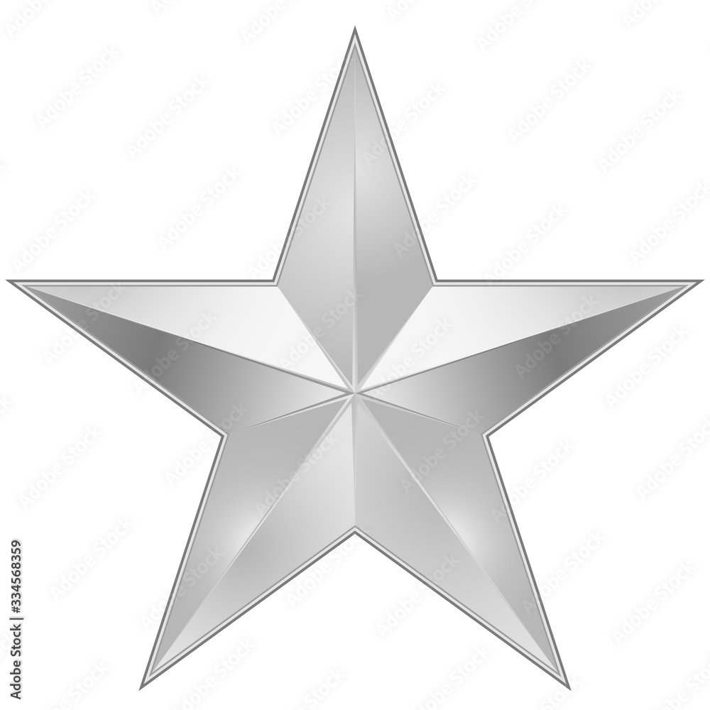 Metall Star label icon illustration on white background Metall Star label icon illustration on white background