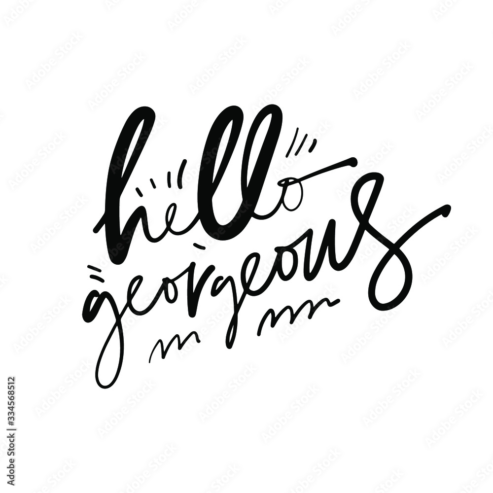 Obraz premium Compliment. Hand lettering quote for card, poster