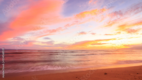 Colourful sunset in Maui, Hawaii