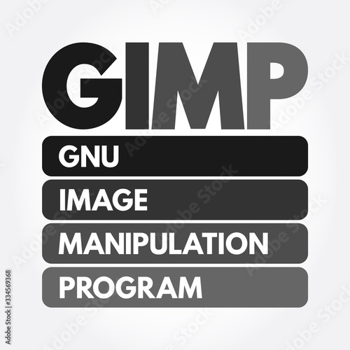 GIMP - Gnu Image Manipulation Program acronym, concept background