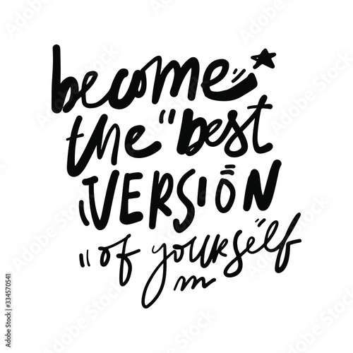 Positive inspirational quote. Affirmations. Hand lettering illustration. Moden abstract background
