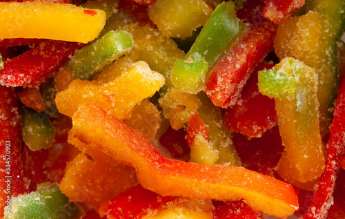 Frozen peppers left out to defrost photo