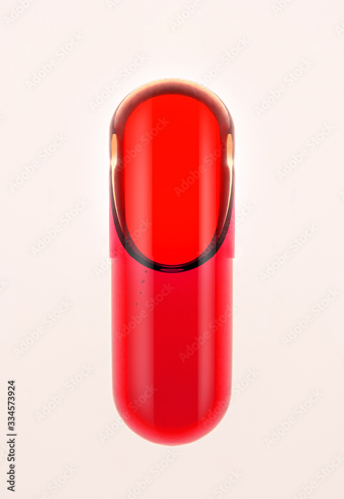 Gel capsule on white background Gel capsule on white background