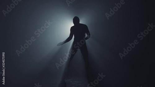 A man in breathing mask