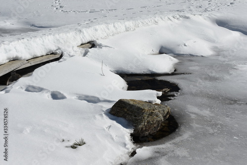 Staller Sattel, Stallersattel, Pass, Gebirgspass, Passstraße, Wintersperre, Sperre, Winter, Schnee,  Deferegger Alpen, Villgrater Berge, Rieserfernergruppe, Defereggen, Arntal, Osttirol, Tirol, Österr photo