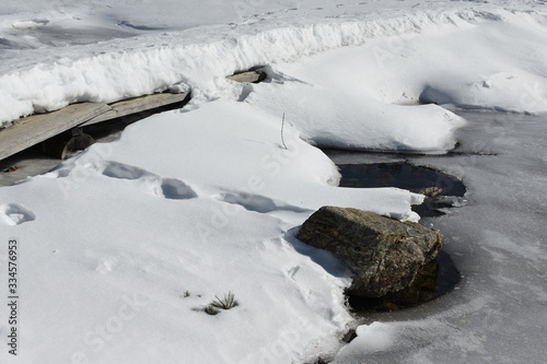 Staller Sattel, Stallersattel, Pass, Gebirgspass, Passstraße, Wintersperre, Sperre, Winter, Schnee,  Deferegger Alpen, Villgrater Berge, Rieserfernergruppe, Defereggen, Arntal, Osttirol, Tirol, Österr photo