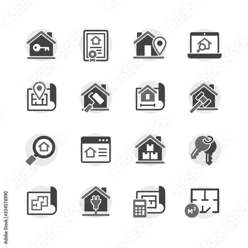 real estate vector icon set