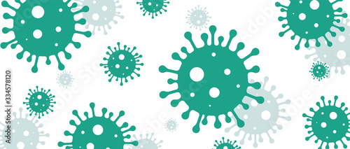 Coronavirus. Virus. COVID-2019. Outbreak coronavirus. Pandemic, medical, healthcare, infectious, virology, epidemiology concept. Corona virus 2019-nCoV. 3D background. Vector illustration. photo