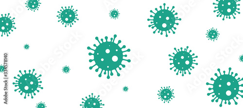 Coronavirus. Virus. COVID-2019. Outbreak coronavirus. Pandemic, medical, healthcare, infectious, virology, epidemiology concept. Corona virus 2019-nCoV. 3D background. Vector illustration.