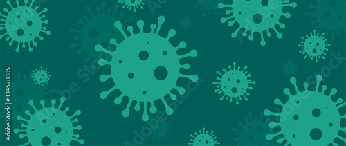 Coronavirus. Virus. COVID-2019. Outbreak coronavirus. Pandemic, medical, healthcare, infectious, virology, epidemiology concept. Corona virus 2019-nCoV. 3D background. Vector illustration.