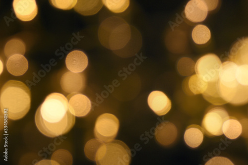 Christmas and Happy new year on blurred bokeh with snowfall banner background