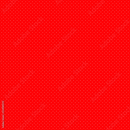 White dots on a red background. Abstract seamless mosaic background. Pixels backdrop.