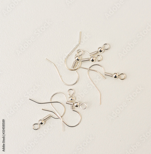 Assortment of jewelry metal ear wires.