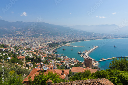 Turkey. Sea port of Alanya. View from the bird's-eye view.