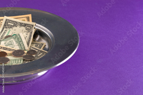 The Church Collection or Contribution in a Silver Tray photo