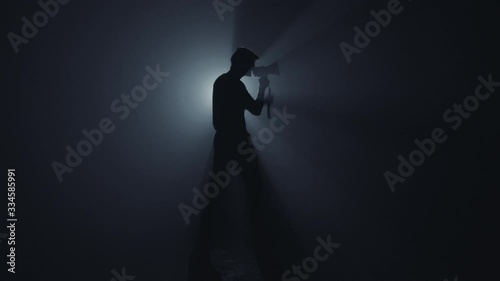 Propoganda dictator in dark