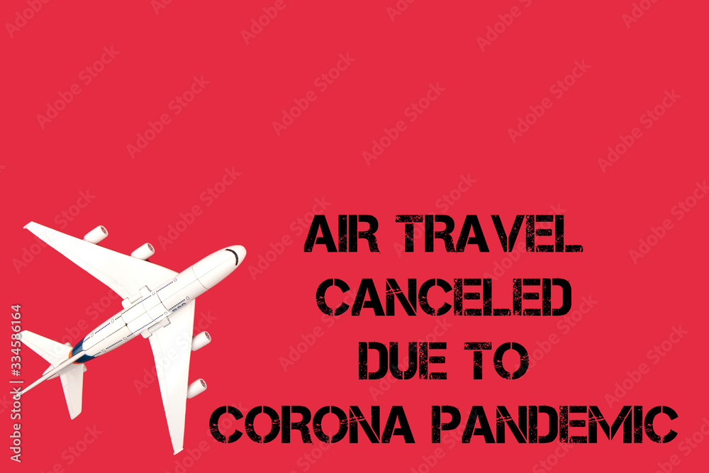 Travel cancelled due to corona pandemic
