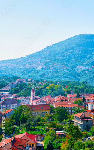 Scenery of Agerola village reflex