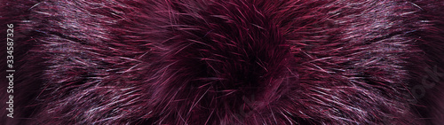 Natural fur. Plum color of fur. Fur pattern. Banner for the site. Fur texture © Iryna UkraineLife