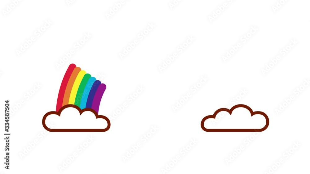 A rainbow for hope and wish. Everything will be fine. Italian slogan Andrà tutto bene. Motivational phrase used during quarantine in fighting with COVID-19. Positive message to overcome disease.