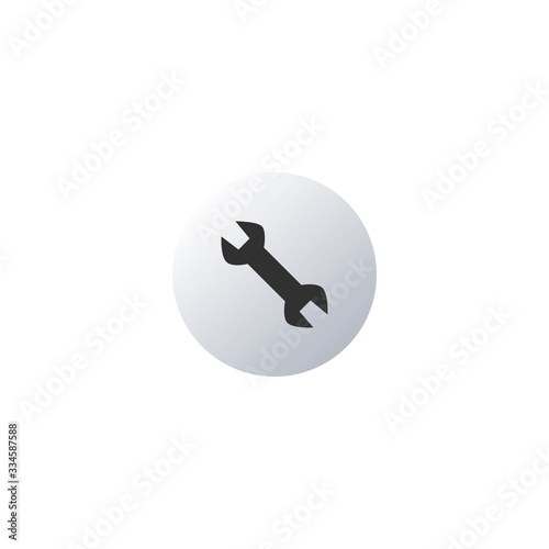 wrench icon in circle. mech...
