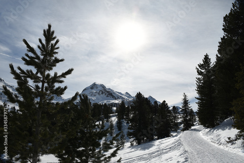 Staller Sattel, Stallersattel, Pass, Gebirgspass, Passstraße, Wintersperre, Sperre, Winter, Schnee,  Deferegger Alpen, Villgrater Berge, Rieserfernergruppe, Defereggen, Arntal, Osttirol, Tirol, Österr photo