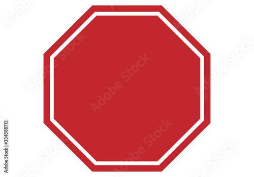 Señal vacía de stop de color roja.