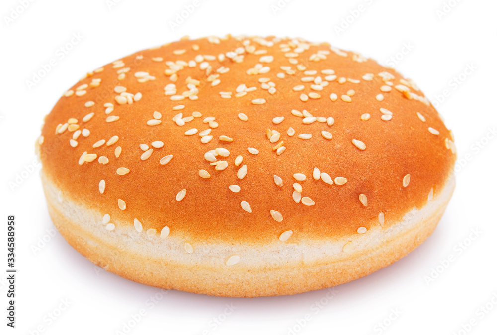 Hamburger bun on white background Hamburger bun on white background
