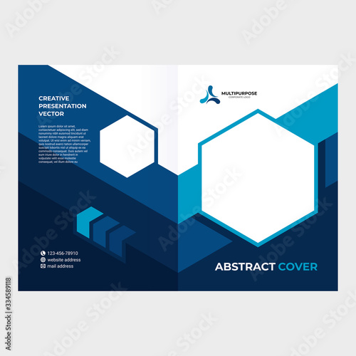 Cover design for presentations and advertising, creative layout of booklet cover, catalog, flyer, fashionable background for text and photo