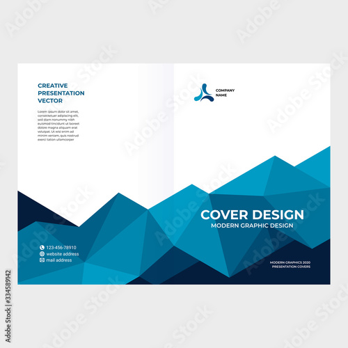 Cover design for presentations and advertising, creative layout of booklet cover, catalog, flyer, fashionable background for text and photo