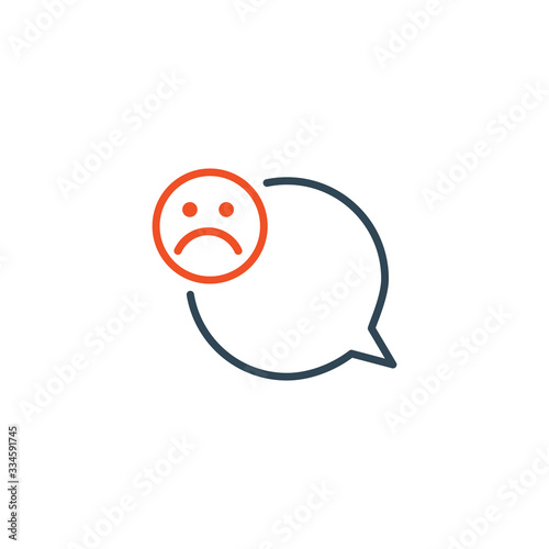 Sad face sign icon. Sadness...