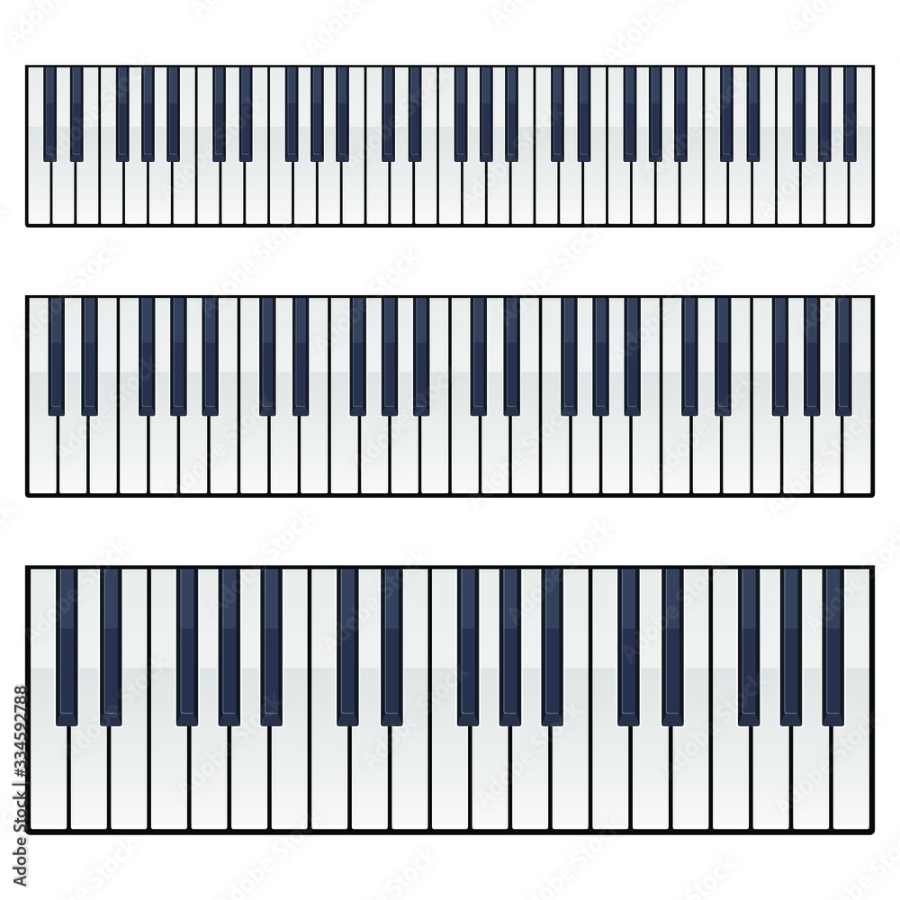 Piano keyboard vector design illustration isolated on white background Piano keyboard vector design illustration isolated on white background