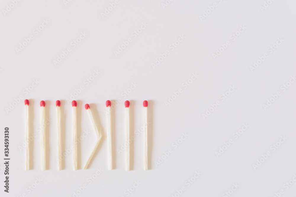 Power of Social Distancing. Maintain a distance between you and other people. Matchstick Power of Social Distancing. Maintain a distance between you and other people. Matchstick