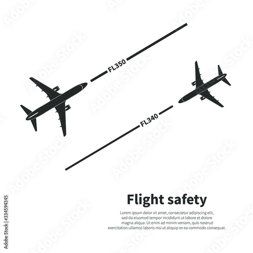 Aviation safety infographic. Icon 1. Vector illustration.