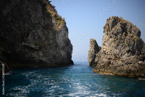 cliffs and sea in amalfi coast