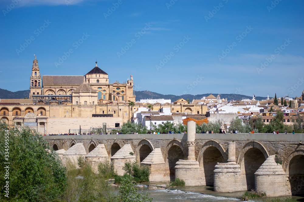 Roman bridge over the river Guadalquivir. Córdoba, Spain