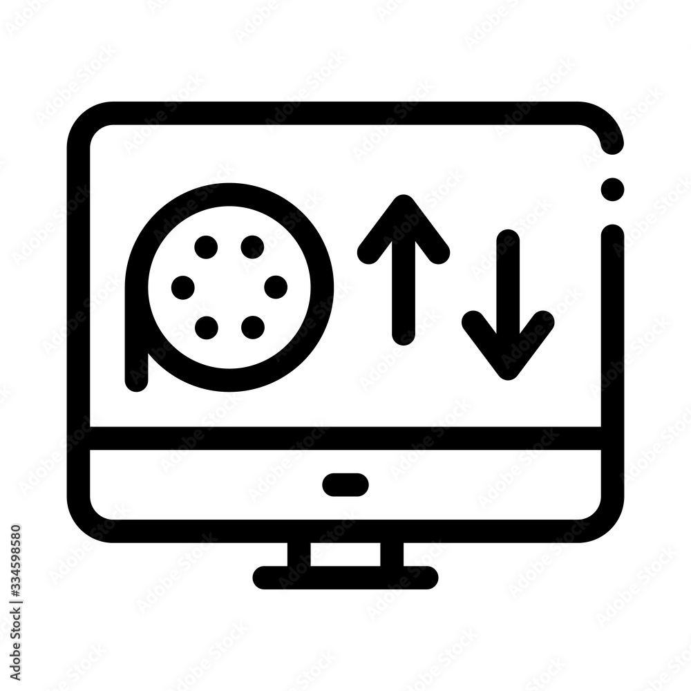 online discs viewing icon vector. online discs viewing sign. isolated contour symbol illustration online discs viewing icon vector. online discs viewing sign. isolated contour symbol illustration