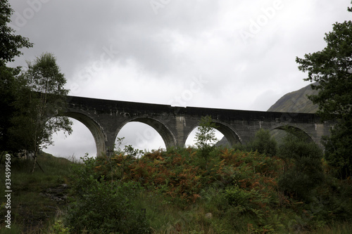 Glenfinnan - Skye Island (Scotland), UK - August 15, 2018: Glenfinnan Viaduct, Scotland, United Kingdom