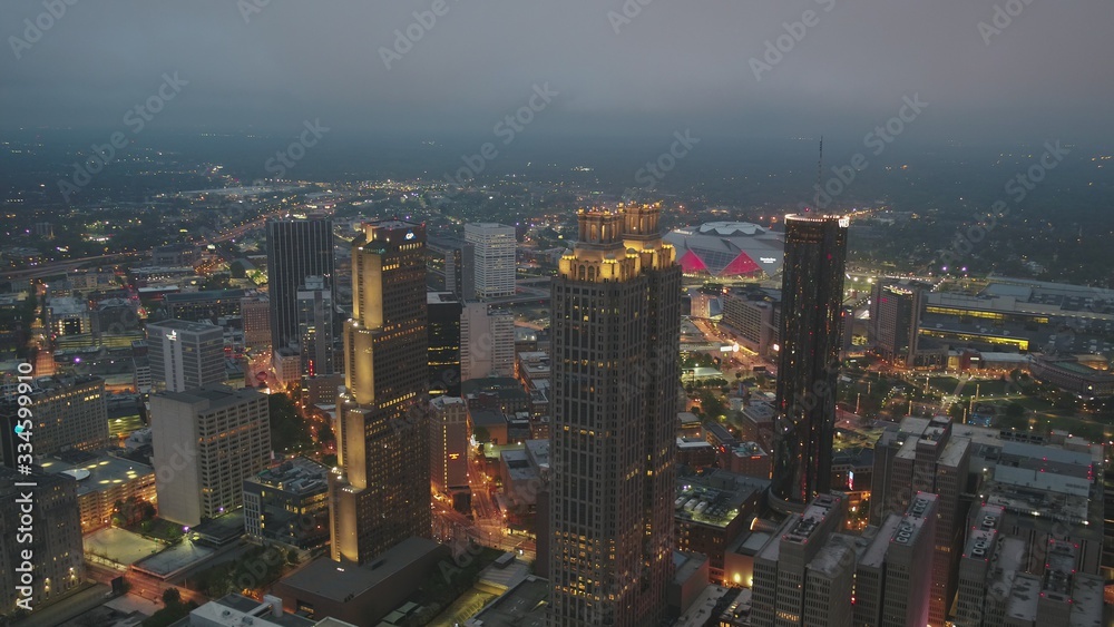 Atlanta, Georgia Downtown Early Morning -  March 2020 