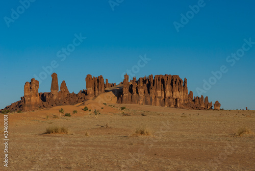 Natural rock formations, sandstone pilars, Chad, Africa