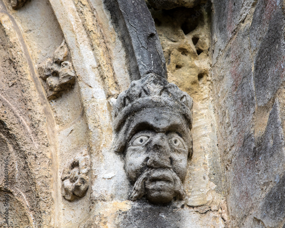 Architectural Detail in Vicars Close in Wells, Somerset