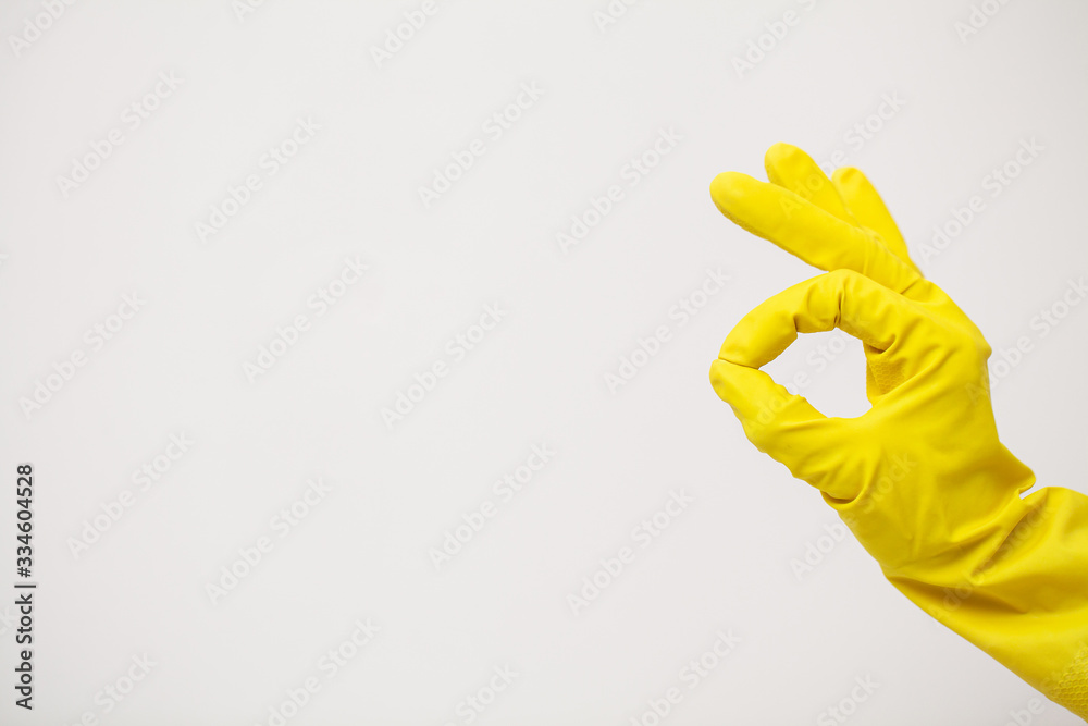 Products for professional cleaning on white background.