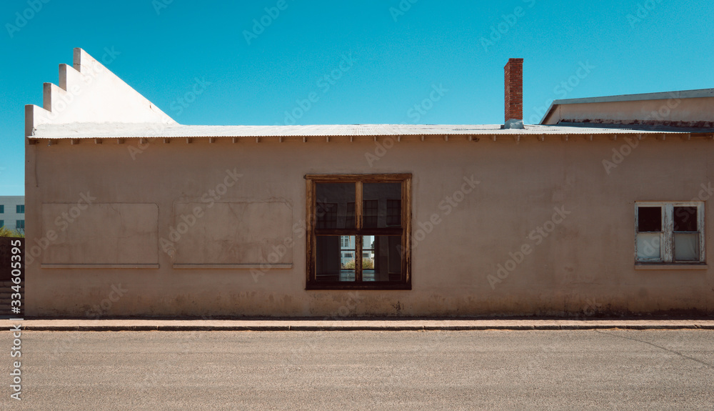 Pink Building in Marfa Texas