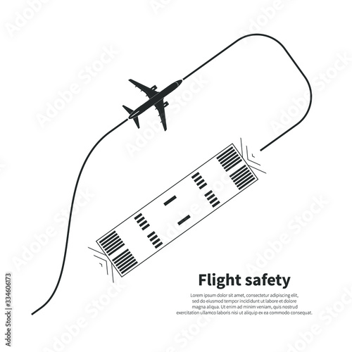 Aviation safety infographic. Icon 2. Vector illustration.