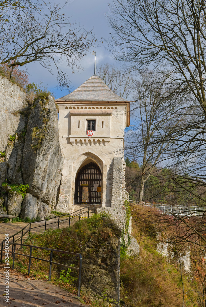 Ruin Of Ojców Castle In Kraków, Poland. Ojców Castle Was Used As A Stronghold That Built By Casimir III The Great In The Second Half Of The Fourteenth Century Ruin Of Ojców Castle In Kraków, Poland. Ojców Castle Was Used As A Stronghold That Built By Casimir III The Great In The Second Half Of The Fourteenth Century