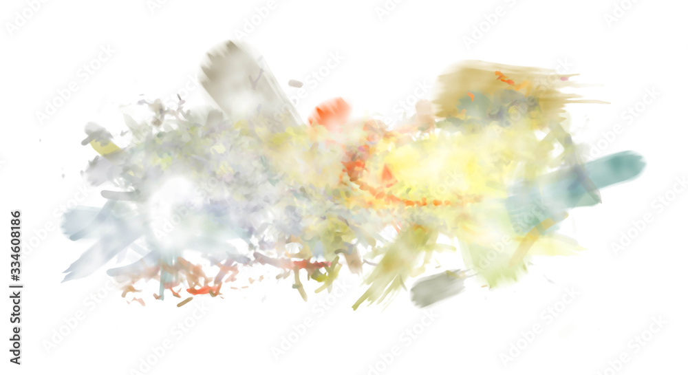 Brushed Painted Abstract Background. Brush stroked painting. Artistic vibrant and colorful wallpaper..