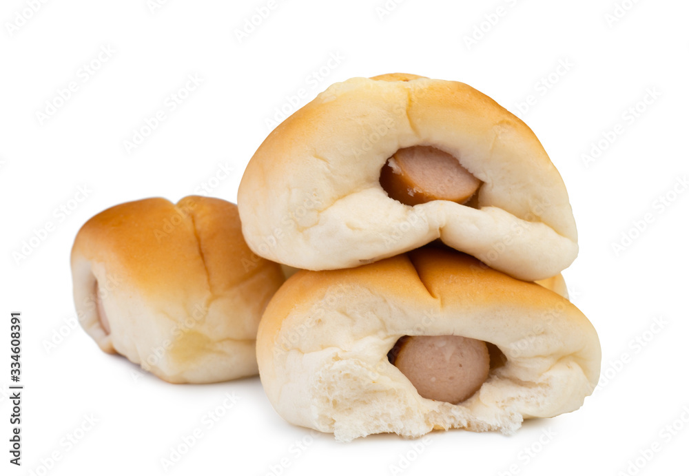 freshly baked bread on white background. (clipping path) freshly baked bread on white background. (clipping path)