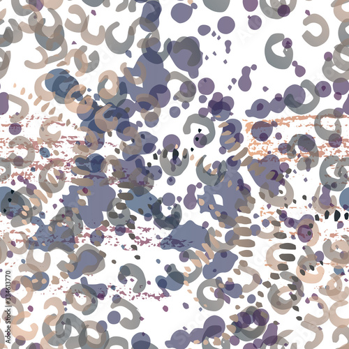 Ink Stains Seamless Pattern. Fashion Concept. 
