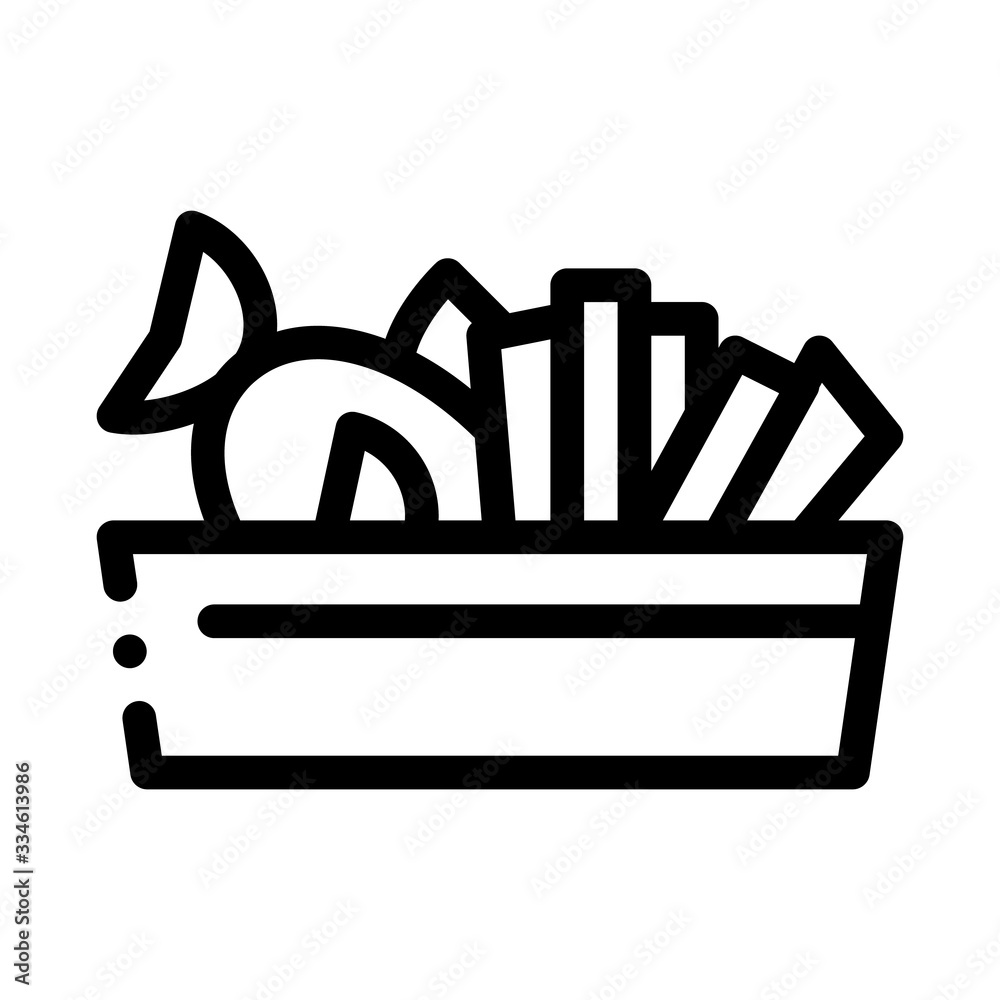 souvenir basket icon vector. souvenir basket sign. isolated contour symbol illustration souvenir basket icon vector. souvenir basket sign. isolated contour symbol illustration